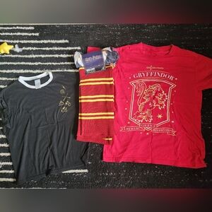Harry Potter Gryffindor Shirt Scarf Lot